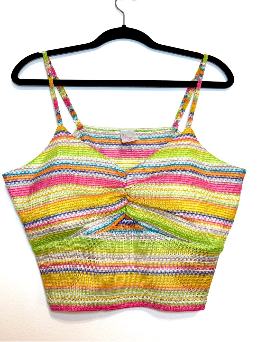Rainbow Knit Cropped Tank